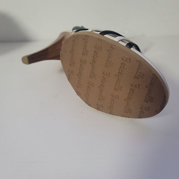 🖤 Betseyville by Betsey johnson strappy white and black heels - Picture 8 of 16